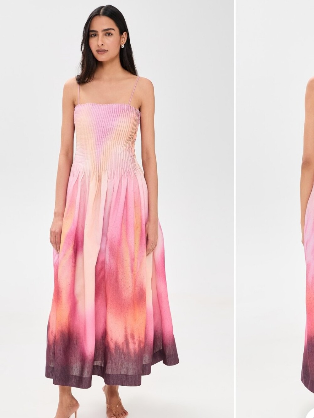 AMUR Grecia Pink Ombre Maxi Dress